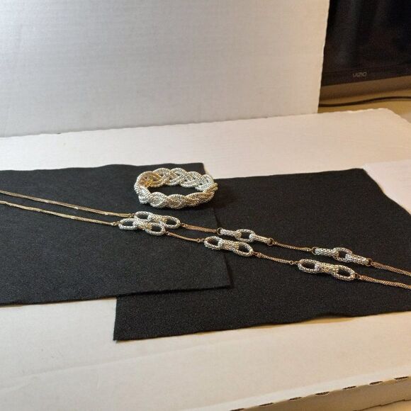 2 Colors Chain/Mesh Necklace/Bracelet - Picture 2 of 9